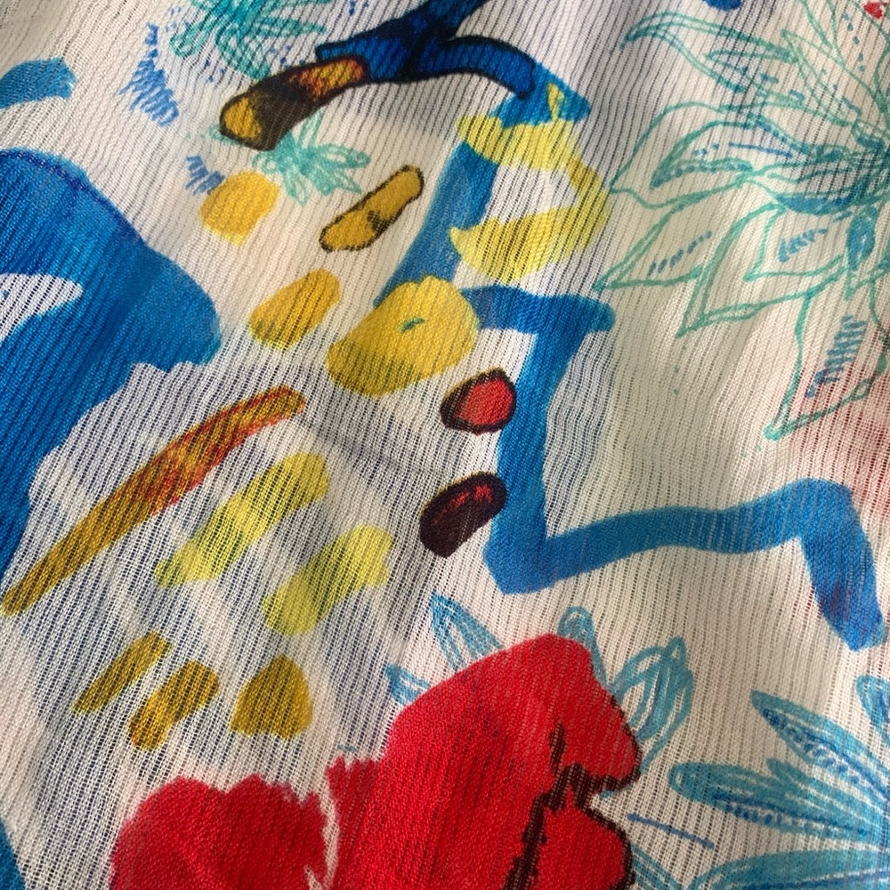 Desigual Colorful Glitter Sequin Scarf Shawl - Picture 3 of 8